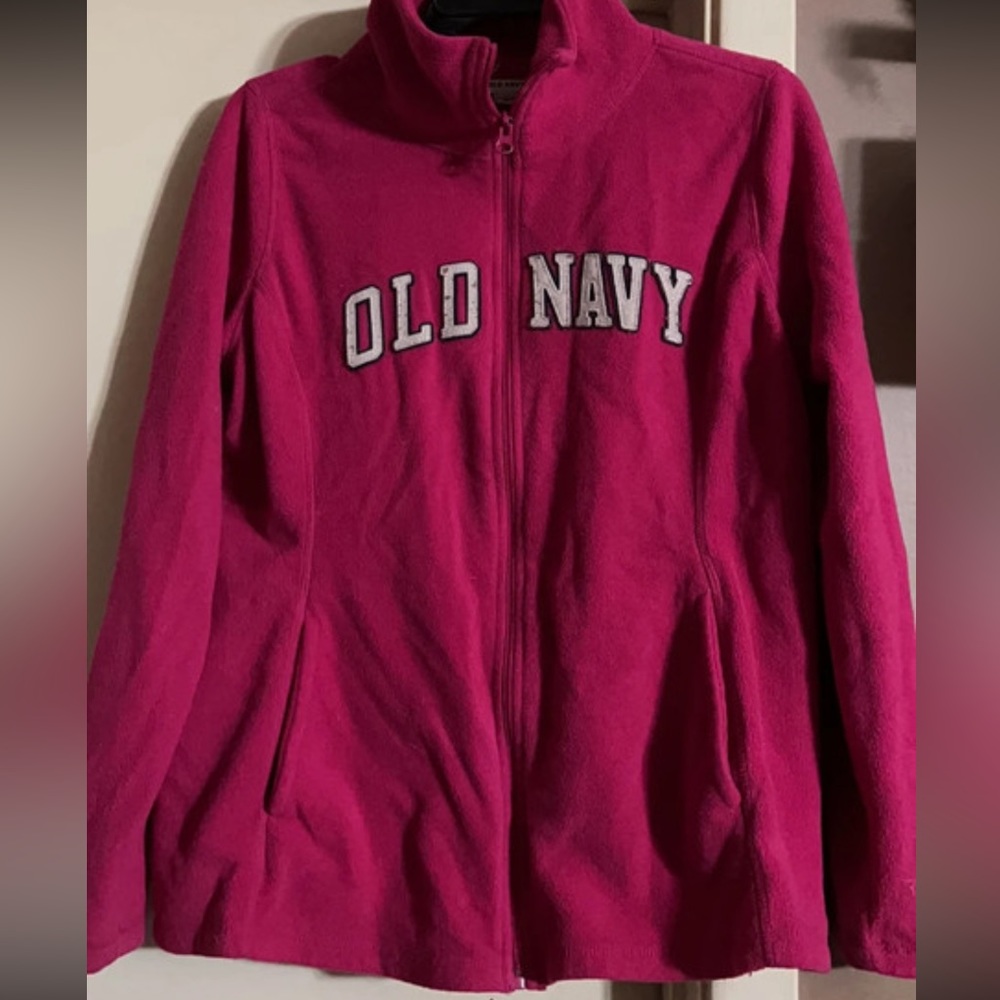 Pink old navy fleece jacket